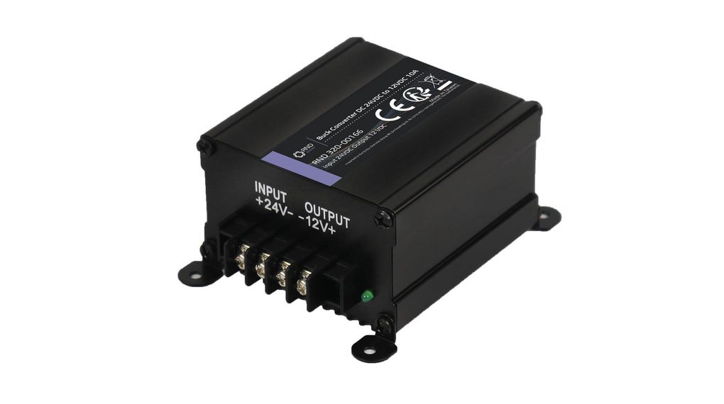 DC/DC-omformer, 20 ... 30V, 12V, 10A, 120W